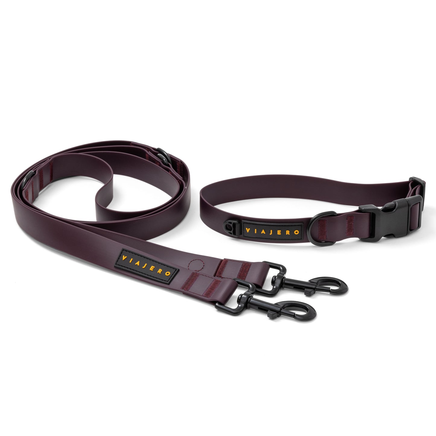 Waterproof leash and collar set: Purple