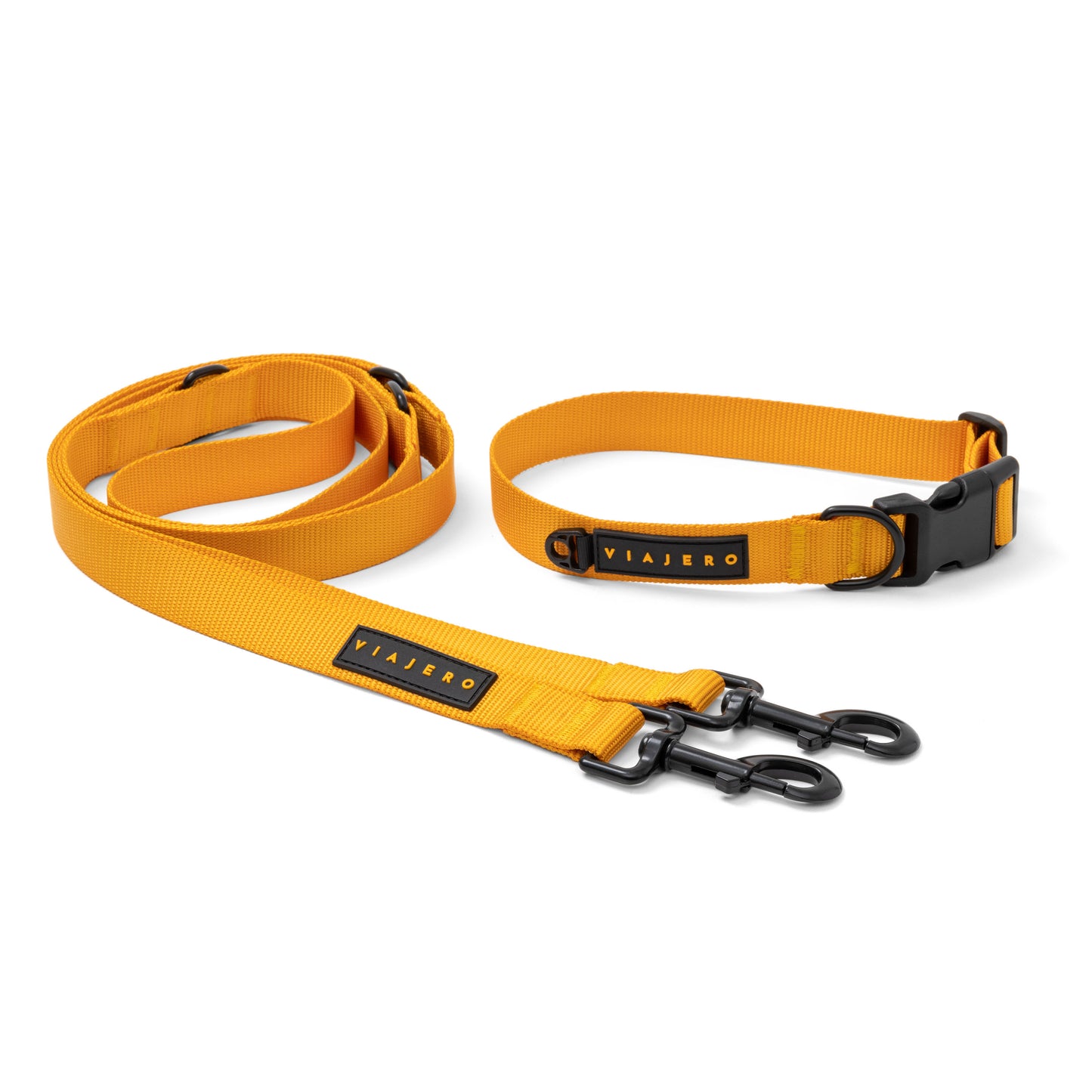 Nylon leash and collar set: Yellow